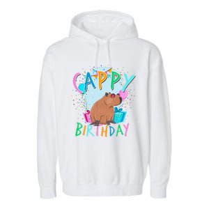 Capybara Birthday Party Capybaras Garment-Dyed Fleece Hoodie