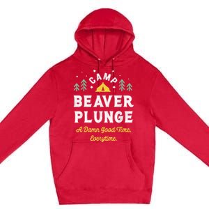 Camp Beaver Plunge Premium Pullover Hoodie