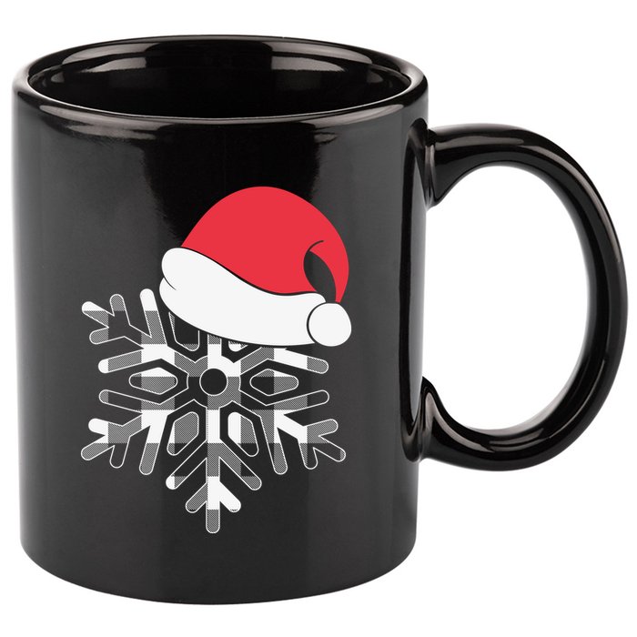 Christmas Buffalo Plaid Snowflake 11oz C Handle Ceramic Mug