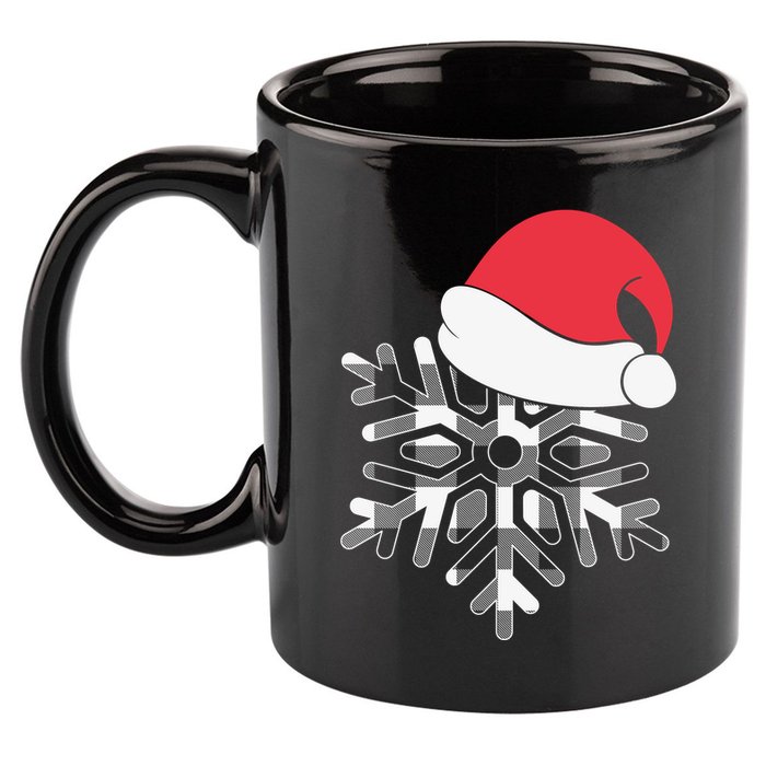 Christmas Buffalo Plaid Snowflake 11oz C Handle Ceramic Mug