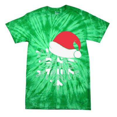 Christmas Buffalo Plaid Snowflake Tie-Dye T-Shirt