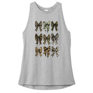 Camouflage Bow Pattern Graphic Ladies PosiCharge Tri-Blend Wicking Tank