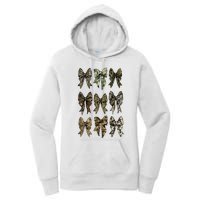 Camouflage Bow Pattern Graphic Women's Pullover Hoodie