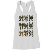 Camouflage Bow Pattern Graphic Women's Racerback Tank