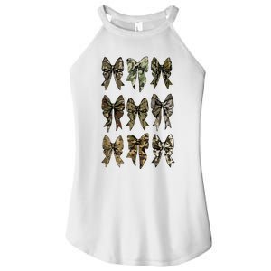 Camouflage Bow Pattern Graphic Women's Perfect Tri Rocker Tank