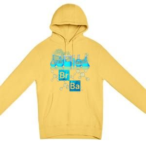 Chemistry Beakers Periodic Table Elements Br Ba Premium Pullover Hoodie