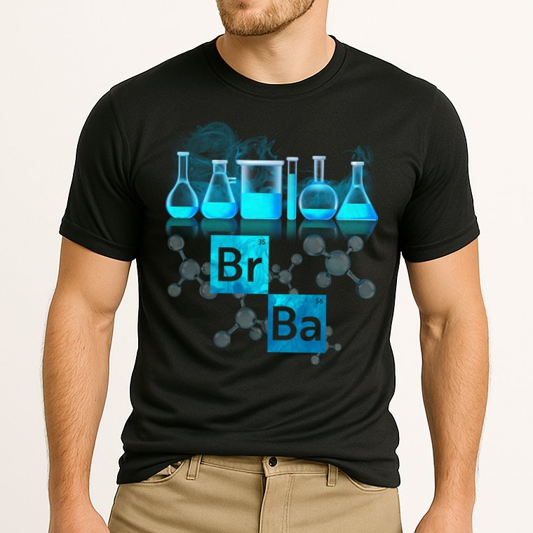 Chemistry Beakers Periodic Table Elements Br Ba Cooling Performance Crew T-Shirt