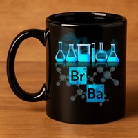 Chemistry Beakers Periodic Table Elements Br Ba 11oz C Handle Ceramic Mug
