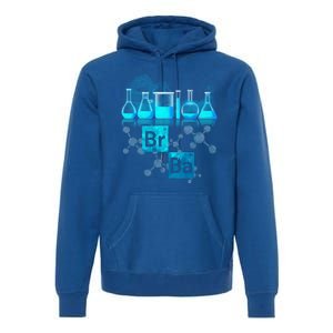 Chemistry Beakers Periodic Table Elements Br Ba Premium Hoodie