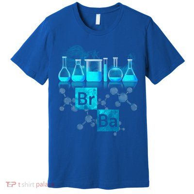 Chemistry Beakers Periodic Table Elements Br Ba Premium T-Shirt