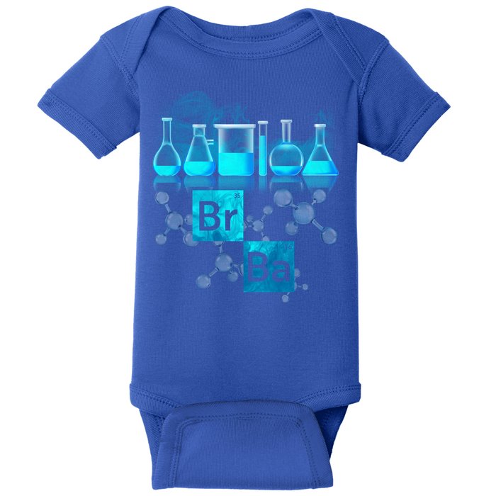 Chemistry Beakers Periodic Table Elements Br Ba Baby Bodysuit