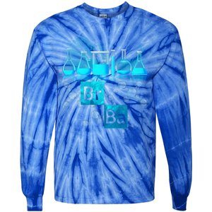 Chemistry Beakers Periodic Table Elements Br Ba Tie-Dye Long Sleeve Shirt