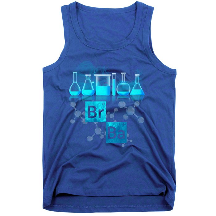 Chemistry Beakers Periodic Table Elements Br Ba Tank Top