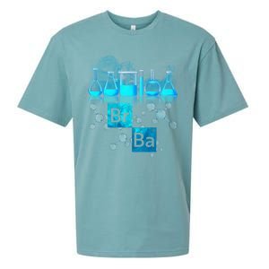 Chemistry Beakers Periodic Table Elements Br Ba Sueded Cloud Jersey T-Shirt