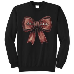 Coquette Bow Pumpkin American Football Autumn Thanksgiving Sweatshirt