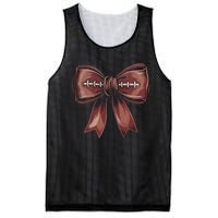 Coquette Bow Pumpkin American Football Autumn Thanksgiving Mesh Reversible Basketball Jersey Tank