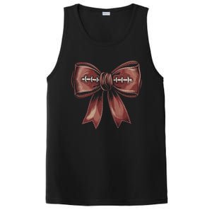 Coquette Bow Pumpkin American Football Autumn Thanksgiving PosiCharge Competitor Tank