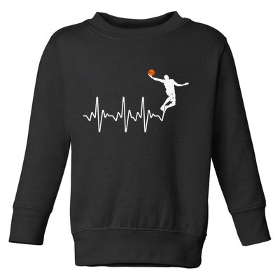 Cool Basketball Player Design For  Basketball Lover Toddler Sweatshirt