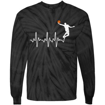 Cool Basketball Player Design For  Basketball Lover Tie-Dye Long Sleeve Shirt