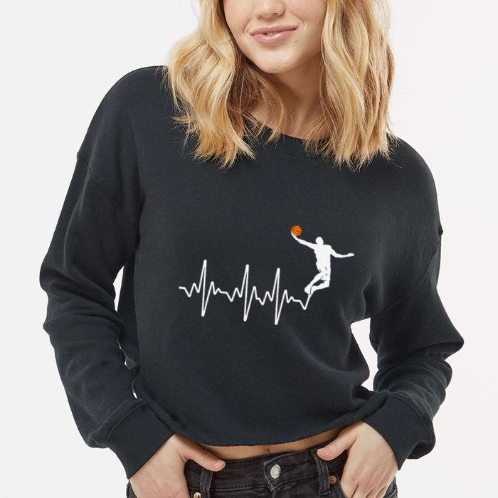Cool Basketball Player Design For  Basketball Lover Cropped Pullover Crew