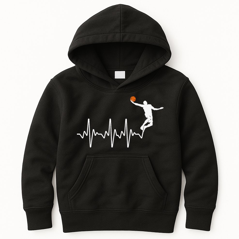 Cool Basketball Player Design For  Basketball Lover Kids Hoodie