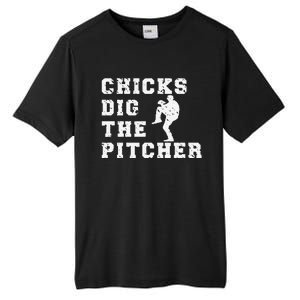 Catcher Because Pitchers Need Heroes Too Baseball Tall Fusion ChromaSoft Performance T-Shirt