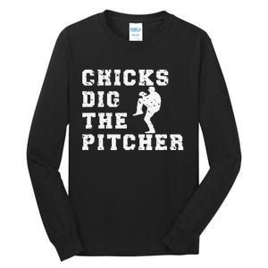 Catcher Because Pitchers Need Heroes Too Baseball Tall Long Sleeve T-Shirt