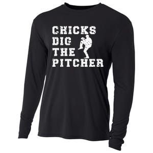 Catcher Because Pitchers Need Heroes Too Baseball Cooling Performance Long Sleeve Crew