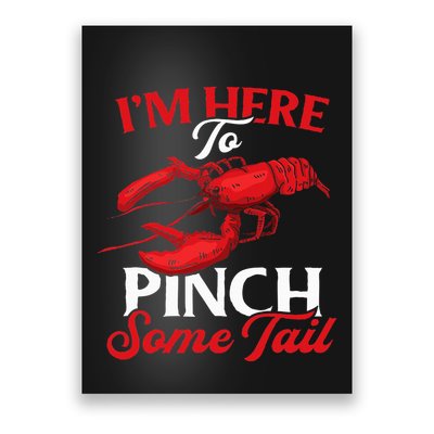 Crawfish Boil Party Pinching Fun Crayfish Tail Pincher Poster