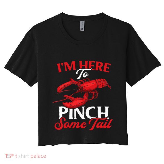 Crawfish Boil Party Pinching Fun Crayfish Tail Pincher Crop Top