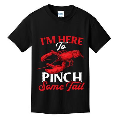 Crawfish Boil Party Pinching Fun Crayfish Tail Pincher Kids T-Shirt