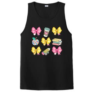 Coquette Bow Pencil Teacher Student First Day PosiCharge Competitor Tank