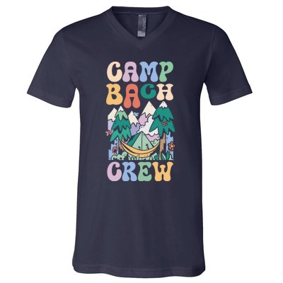 Camping Bridal Party Camp Bachelorette Camp Bach Crew V-Neck T-Shirt