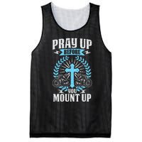 Christian Biker Pray Up Before You Mount Up Faith Mesh Reversible Basketball Jersey Tank