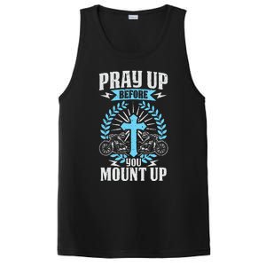 Christian Biker Pray Up Before You Mount Up Faith PosiCharge Competitor Tank