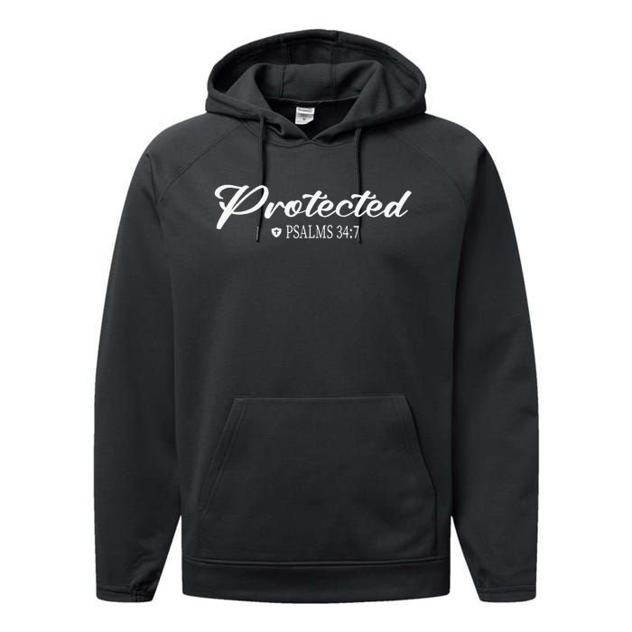 CHRISTIAN BIBLE PSALMS 347 PROTECTED Performance Fleece Hoodie