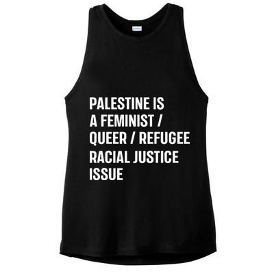 Cory Booker Palestine Is A Feminist Queer Refugee Racial Justice Issue Ladies PosiCharge Tri-Blend Wicking Tank