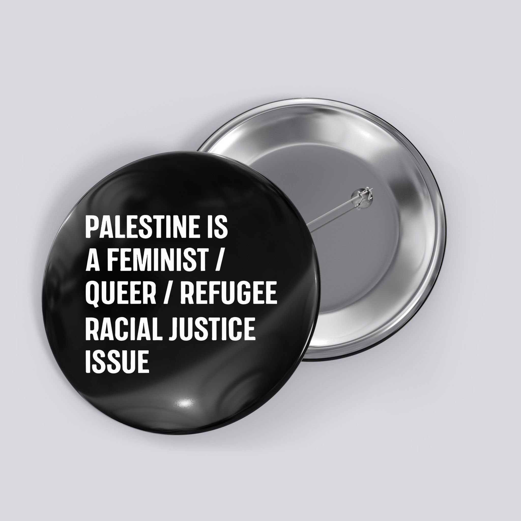 Cory Booker Palestine Is A Feminist Queer Refugee Racial Justice Issue Button