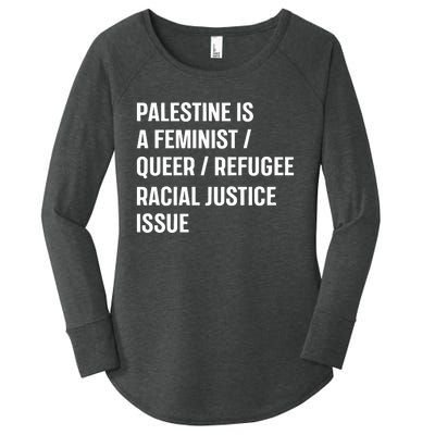 Cory Booker Palestine Is A Feminist Queer Refugee Racial Justice Issue Women's Perfect Tri Tunic Long Sleeve Shirt