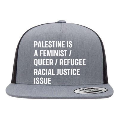 Cory Booker Palestine Is A Feminist Queer Refugee Racial Justice Issue Flat Bill Trucker Hat