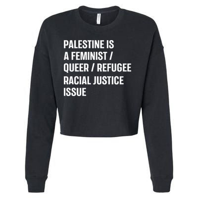 Cory Booker Palestine Is A Feminist Queer Refugee Racial Justice Issue Cropped Pullover Crew