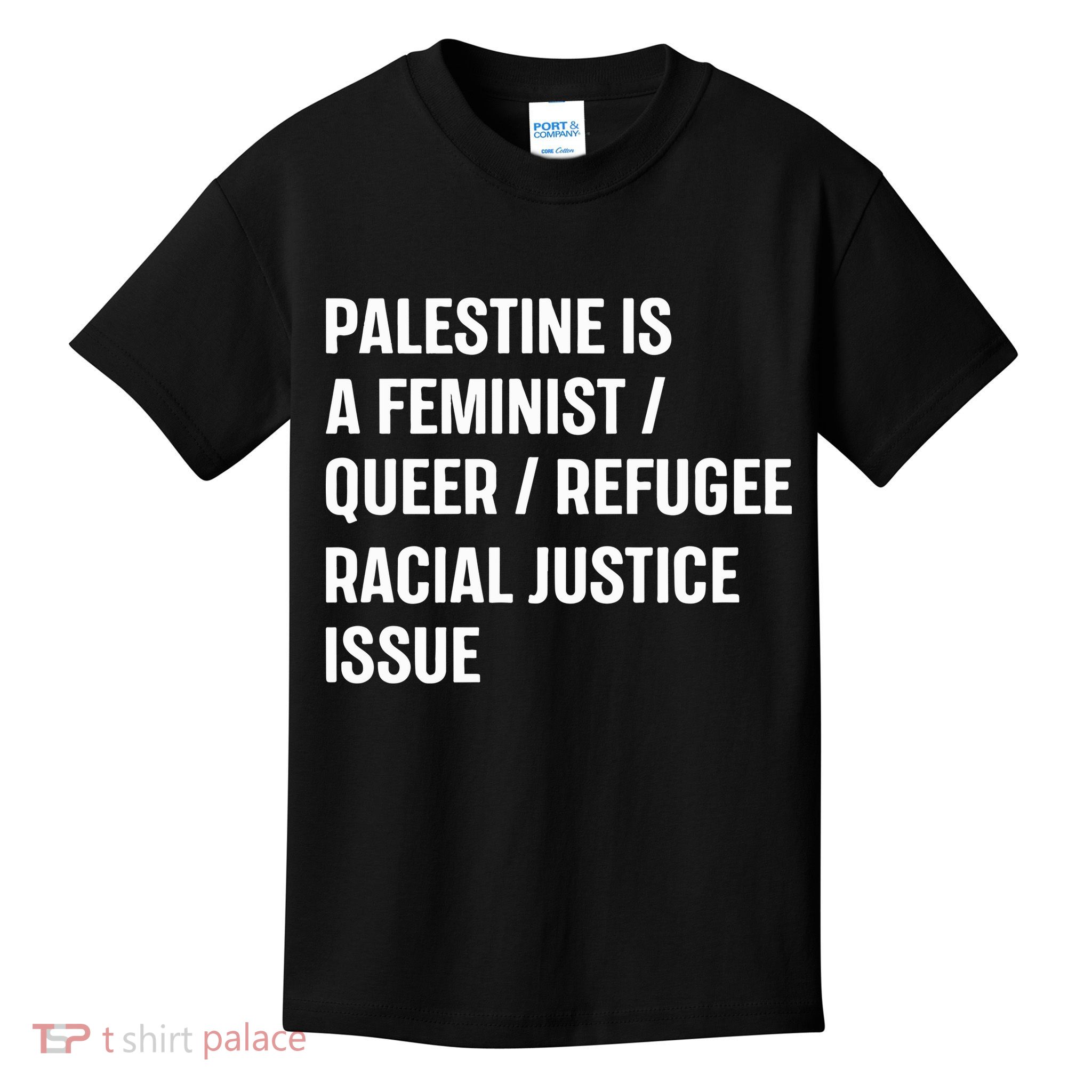 Cory Booker Palestine Is A Feminist Queer Refugee Racial Justice Issue Kids T-Shirt