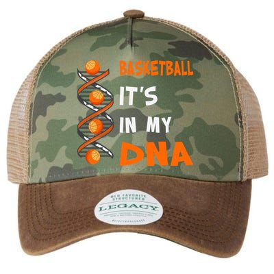 Cute Basketball Playing Basketball Is In My Dna Basketball Lover Legacy Tie Dye Trucker Hat
