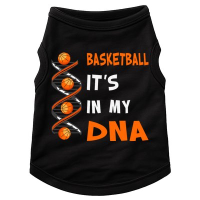 Cute Basketball Playing Basketball Is In My Dna Basketball Lover Doggie Tank