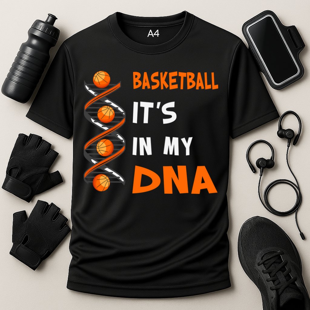 Cute Basketball Playing Basketball Is In My Dna Basketball Lover Cooling Performance Crew T-Shirt