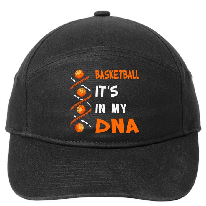 Cute Basketball Playing Basketball Is In My Dna Basketball Lover 7-Panel Snapback Hat