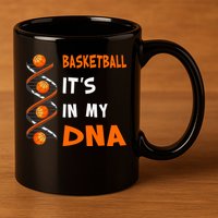 Cute Basketball Playing Basketball Is In My Dna Basketball Lover 11oz C Handle Ceramic Mug