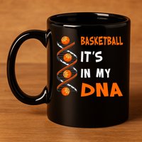 Cute Basketball Playing Basketball Is In My Dna Basketball Lover 11oz C Handle Ceramic Mug