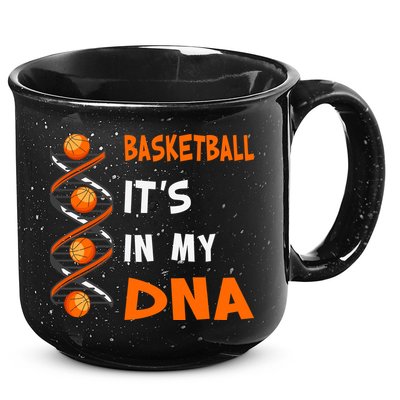 Cute Basketball Playing Basketball Is In My Dna Basketball Lover 15oz Campfire Ceramic Mug