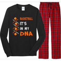 Cute Basketball Playing Basketball Is In My Dna Basketball Lover Long Sleeve Pajama Set